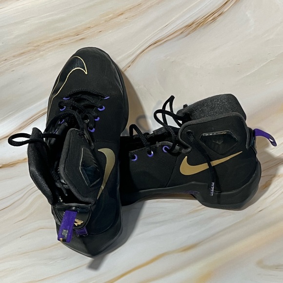 Nike LeBron 13 “Pot of Gold” Black and Gold High-Top Sneakers